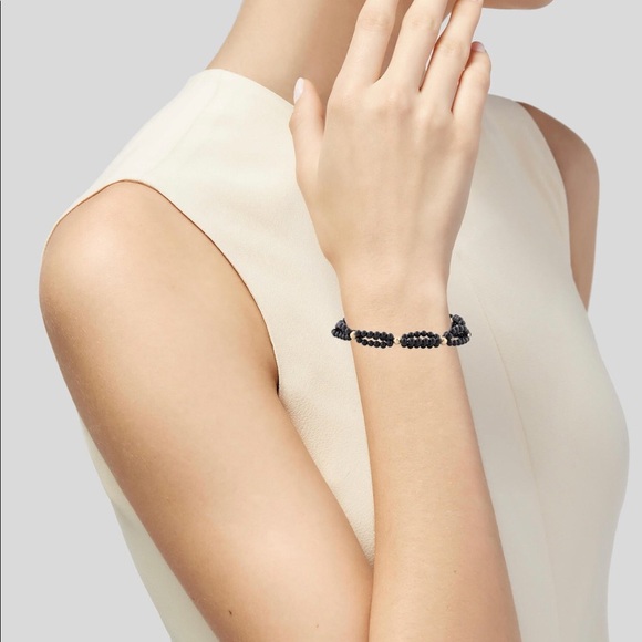 NWT 14K Gold and Black Onyx Bead Bracelet $238 - Picture 2 of 3